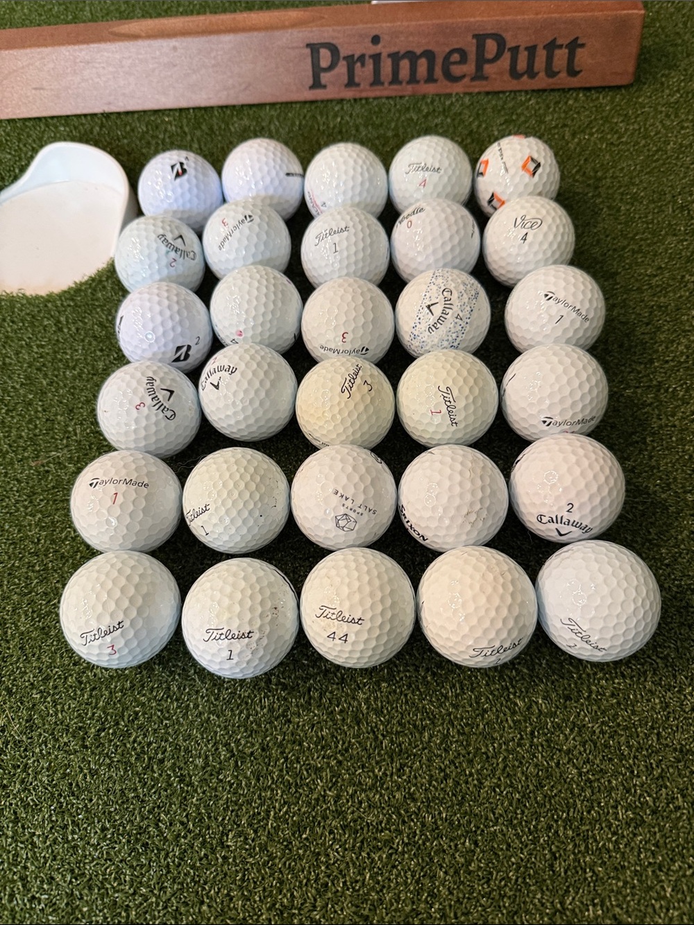 White Practice Golf Balls - 30 Pack for Putting Drills